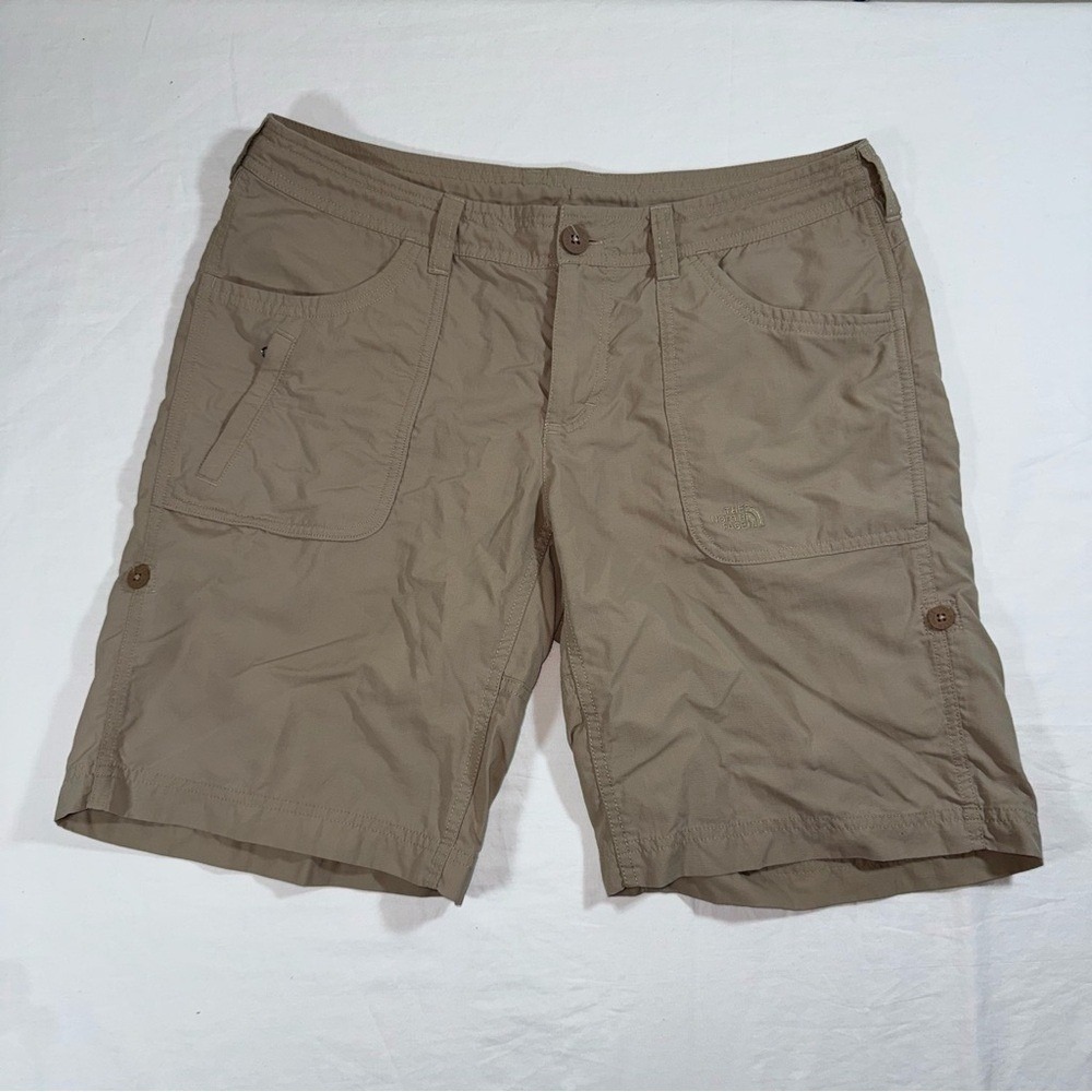 The North Face Womens Horizon‎ Utility Hiking Shorts Khaki Tan Size 10 Ripstop